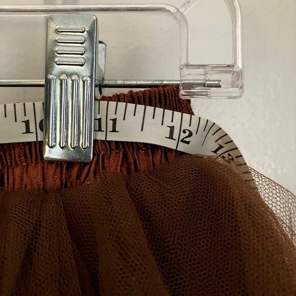 🏁 Cosplay Layered Chocolate Brown Tulle Tutu Skirt, Women's Small-Medium - Picture 10 of 10